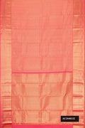 Pink Dual Tone Kanchipuram Silk Saree with Zari Brocade on the body and Zari Border.  displayed on a mannequin