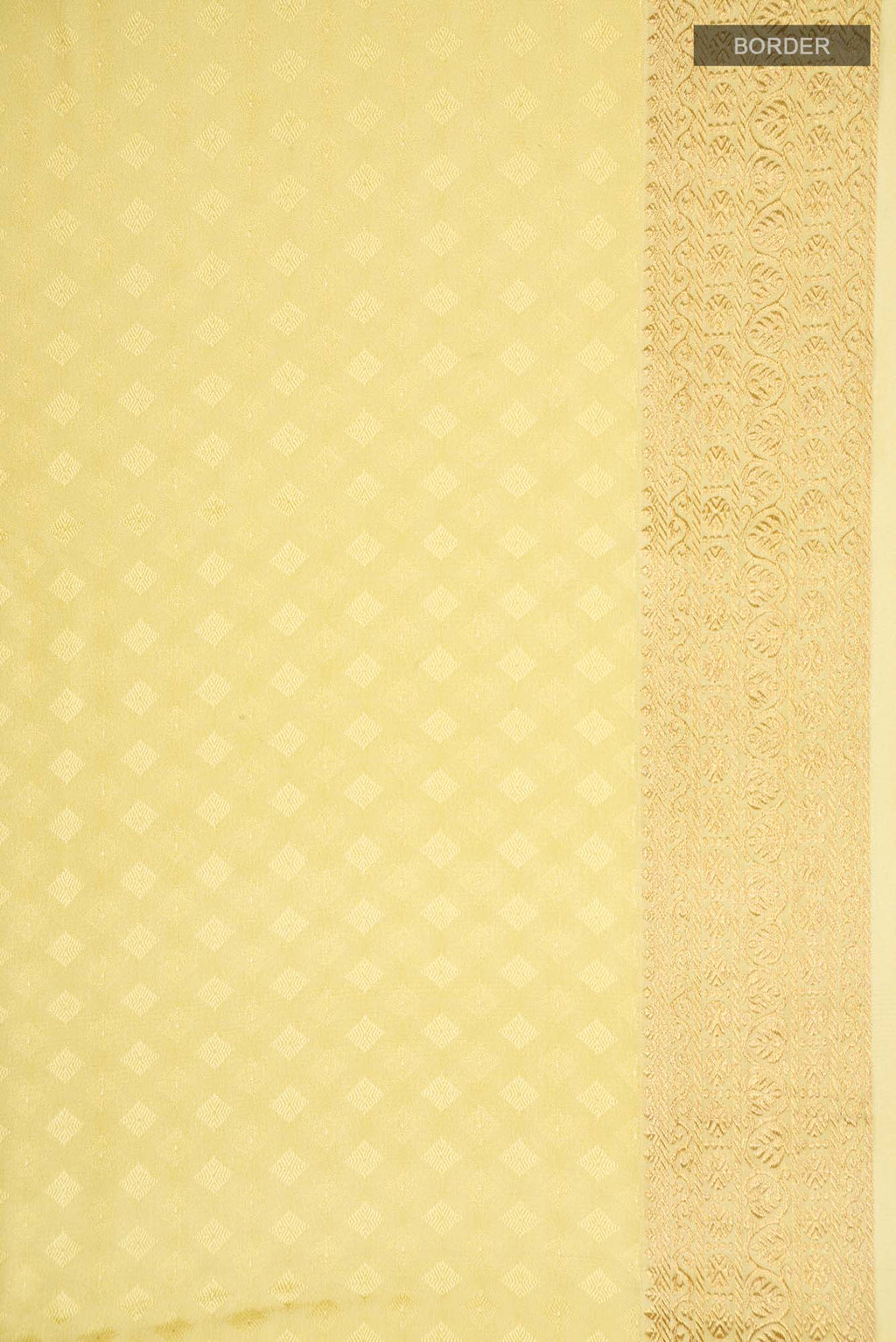 Yellow Mysore Crepe Saree