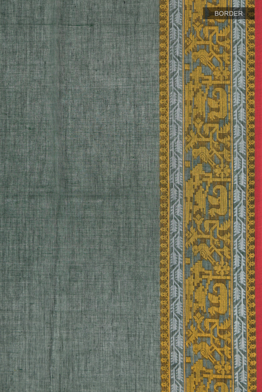 Priyambada-Bottle Green Bengal Cotton Saree