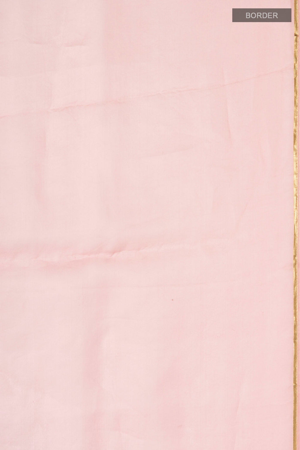 Border image of Pink Organza Silk Saree with Embroidery on the body and Zari Border