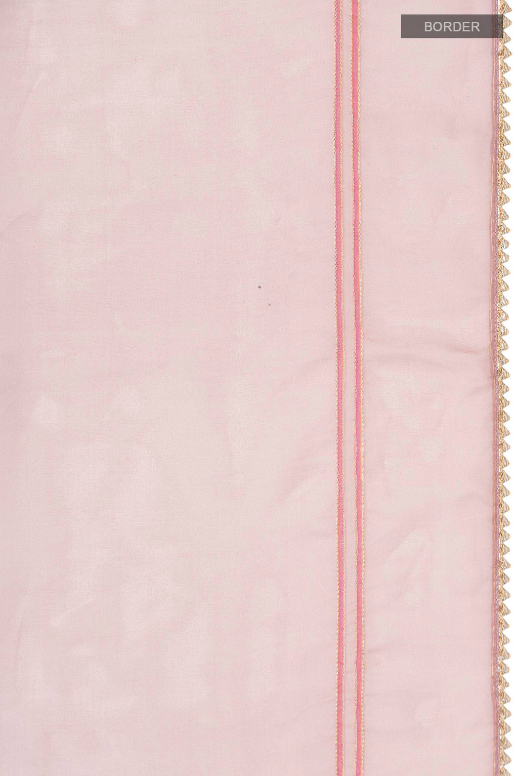 Border image of Mauve Organza Silk Saree with Plain Body and Embroidery Border