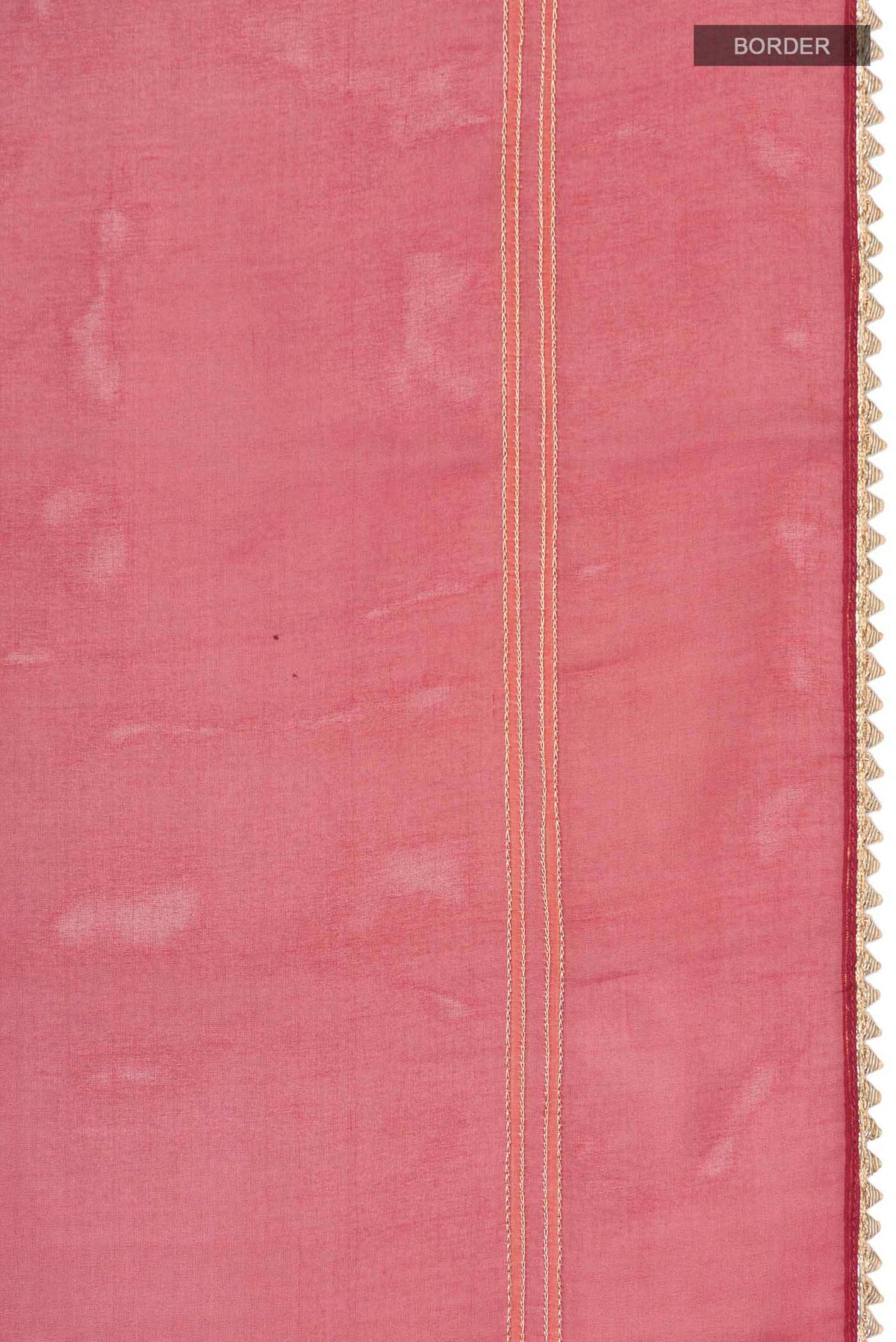 Border image of Maroon Organza Silk Saree with Embroidery on the body and Embroidery Border