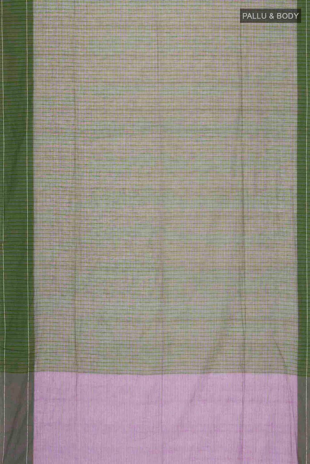 Flat view of Patang features fine multi-coloured checks woven using four harmonious hues, creating a lively yet balanced design Translating to ?te)n Hindi, the saree reflects the light, easy spirit of a patang gliding across an open sky The border and pallu are minimal, finished with delicate zari accents that add subtle richness With its balanced play of colour, it makes for a breathable, comfortable drape