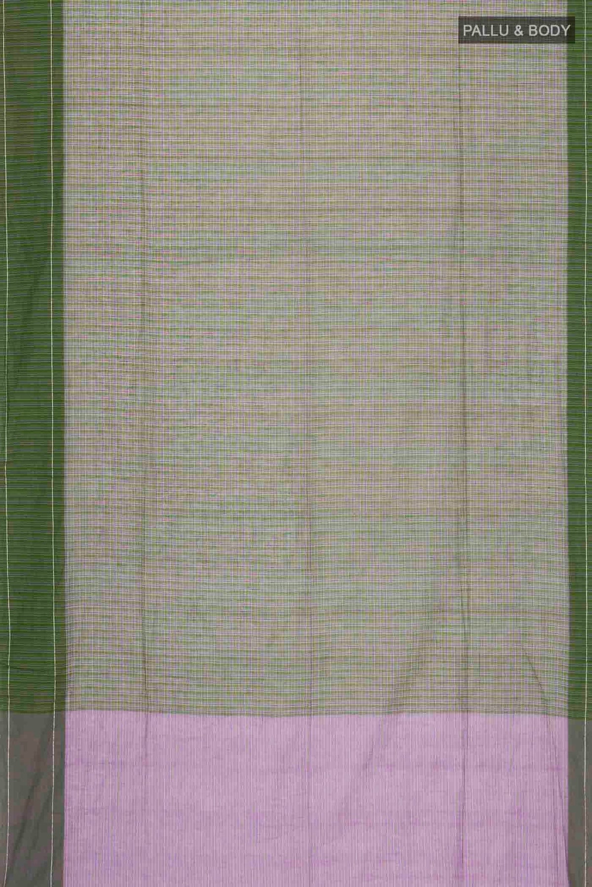 Flat view of Patang features fine multi-coloured checks woven using four harmonious hues, creating a lively yet balanced design Translating to ?te)n Hindi, the saree reflects the light, easy spirit of a patang gliding across an open sky The border and pallu are minimal, finished with delicate zari accents that add subtle richness With its balanced play of colour, it makes for a breathable, comfortable drape