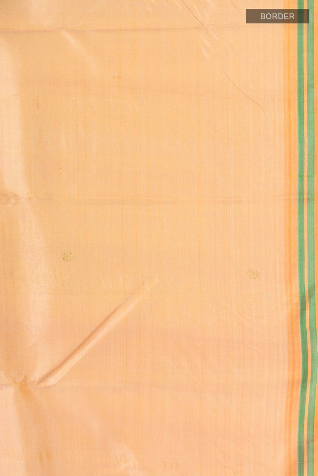 Border image of Pure Silk Pure Zari Sandal Kanchipuram Saree with Zari Butta on the body and Plain Border