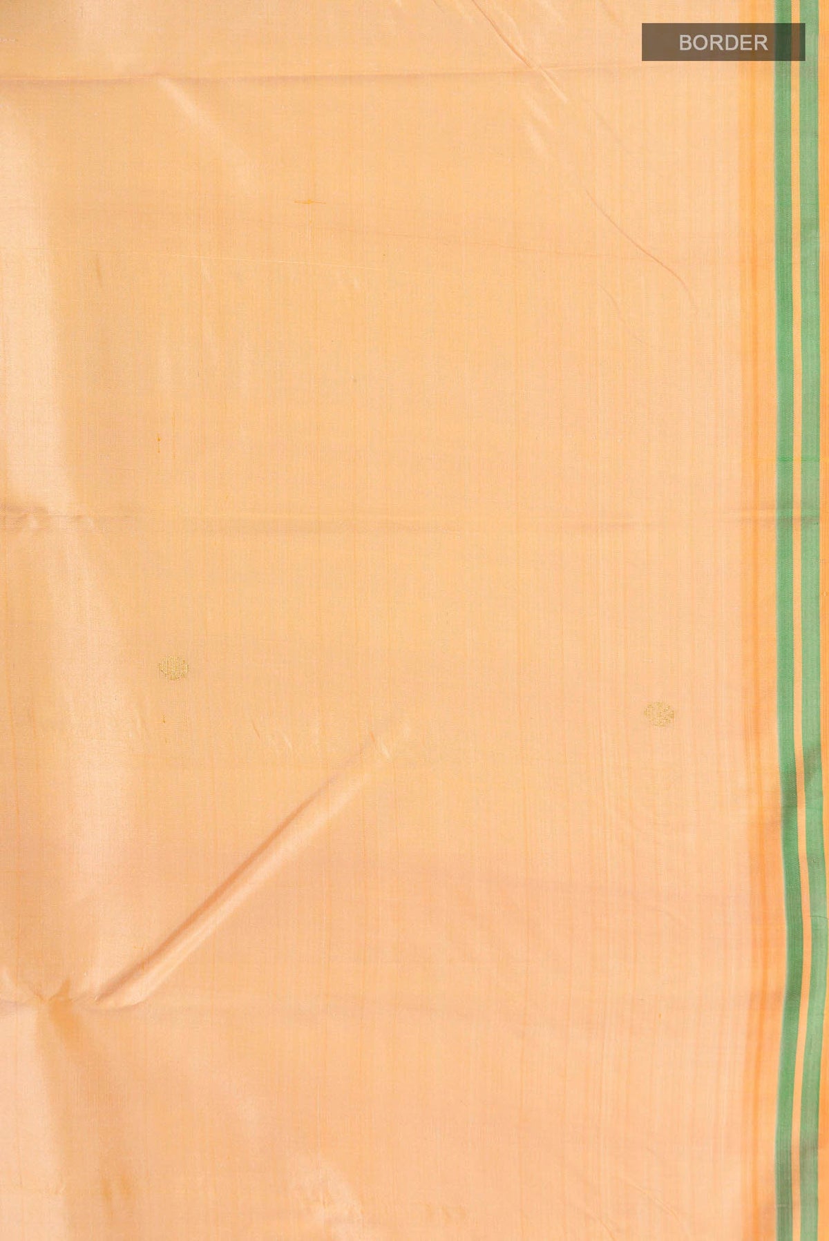 Border image of Pure Silk Pure Zari Sandal Kanchipuram Saree with Zari Butta on the body and Plain Border