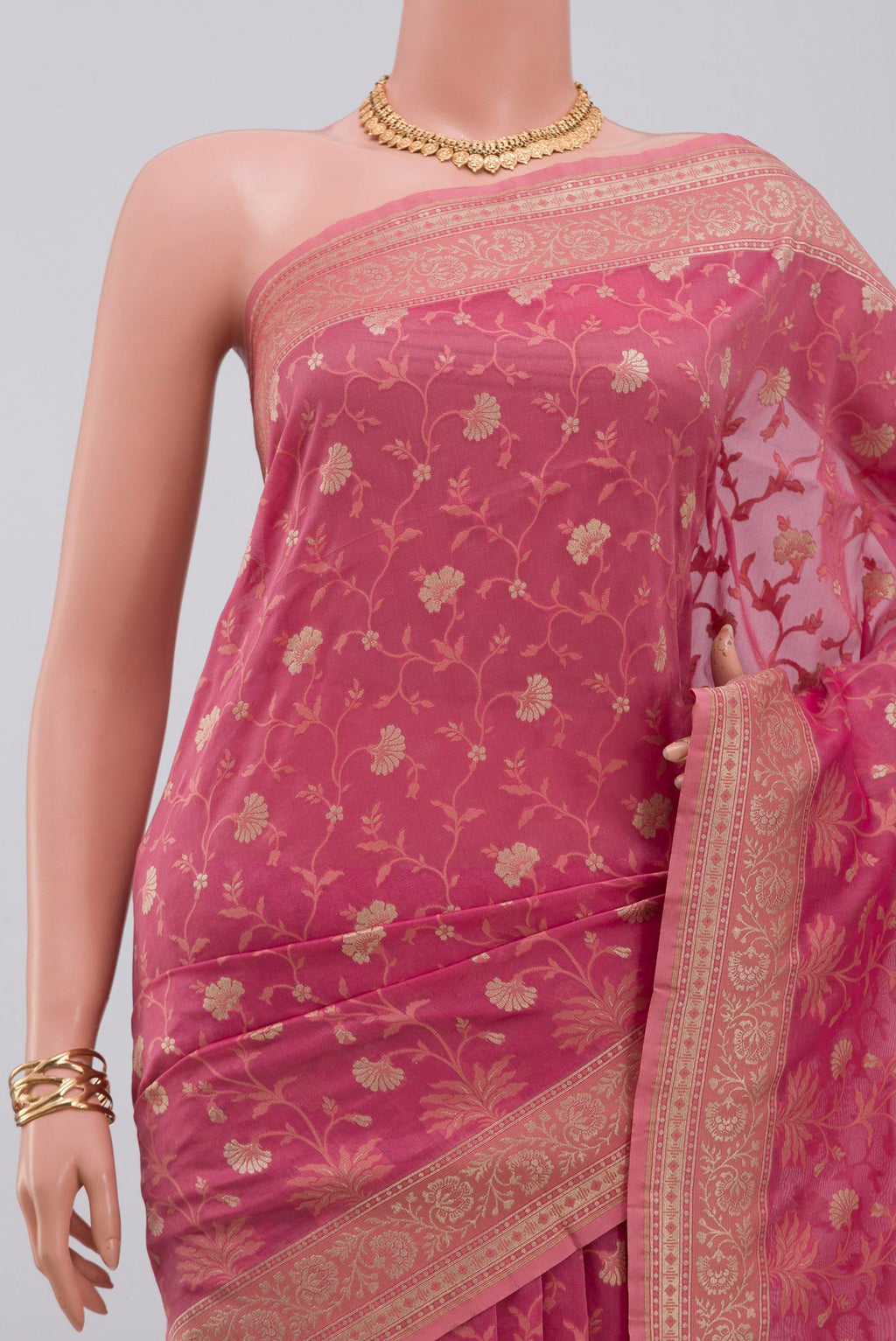 Border image of Pink Banarasi Saree with Fancy on the body and Fancy Border. 