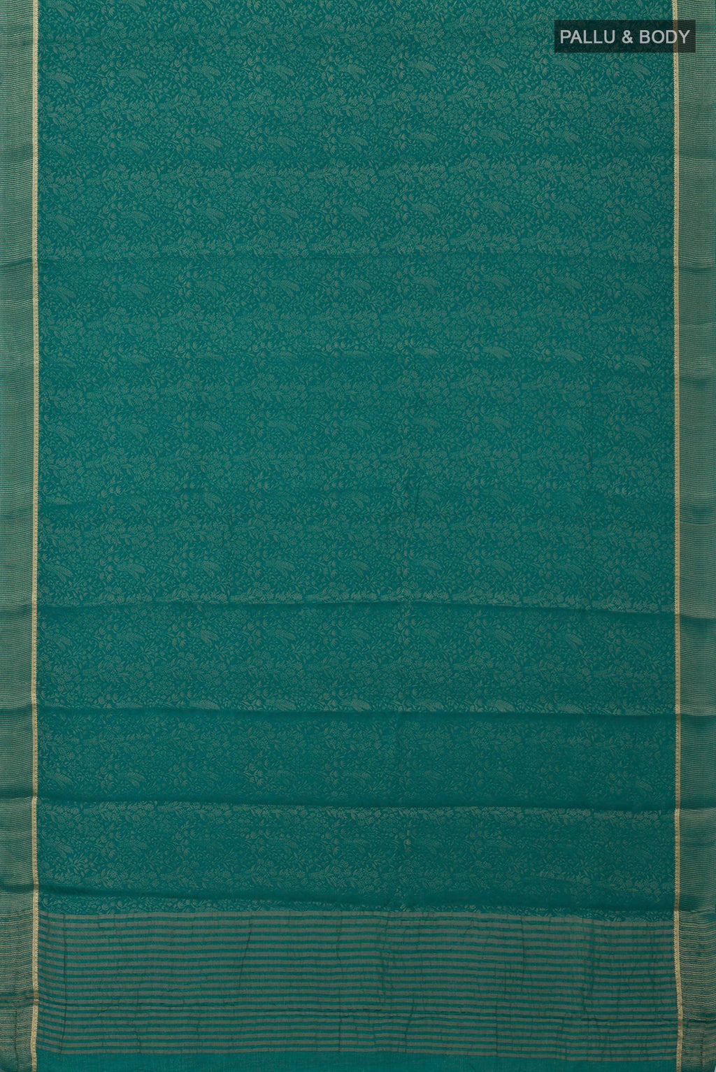 Flat view of Blue Georgette Saree with Fancy on the body and Fancy Border. 