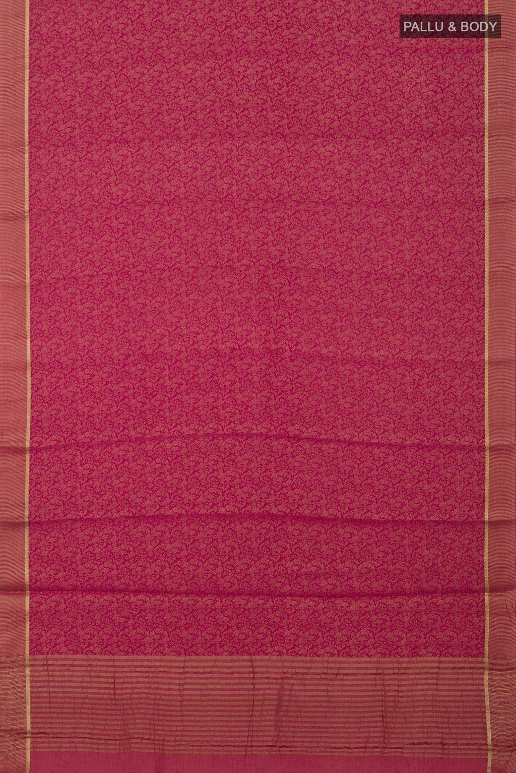 Flat view of Pink Georgette Saree with Fancy on the body and Fancy Border. 