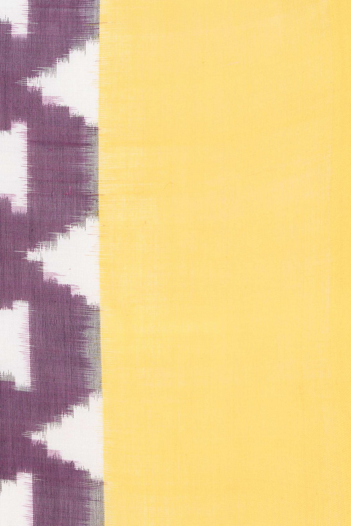 Border image of Burgundy Dual Tone Double Ikat Saree with Ikat Print on the body and Plain Border