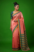 Model wearing a Bhagalpuri Tussar Silk