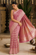 Model wearing a Banarasi Silk