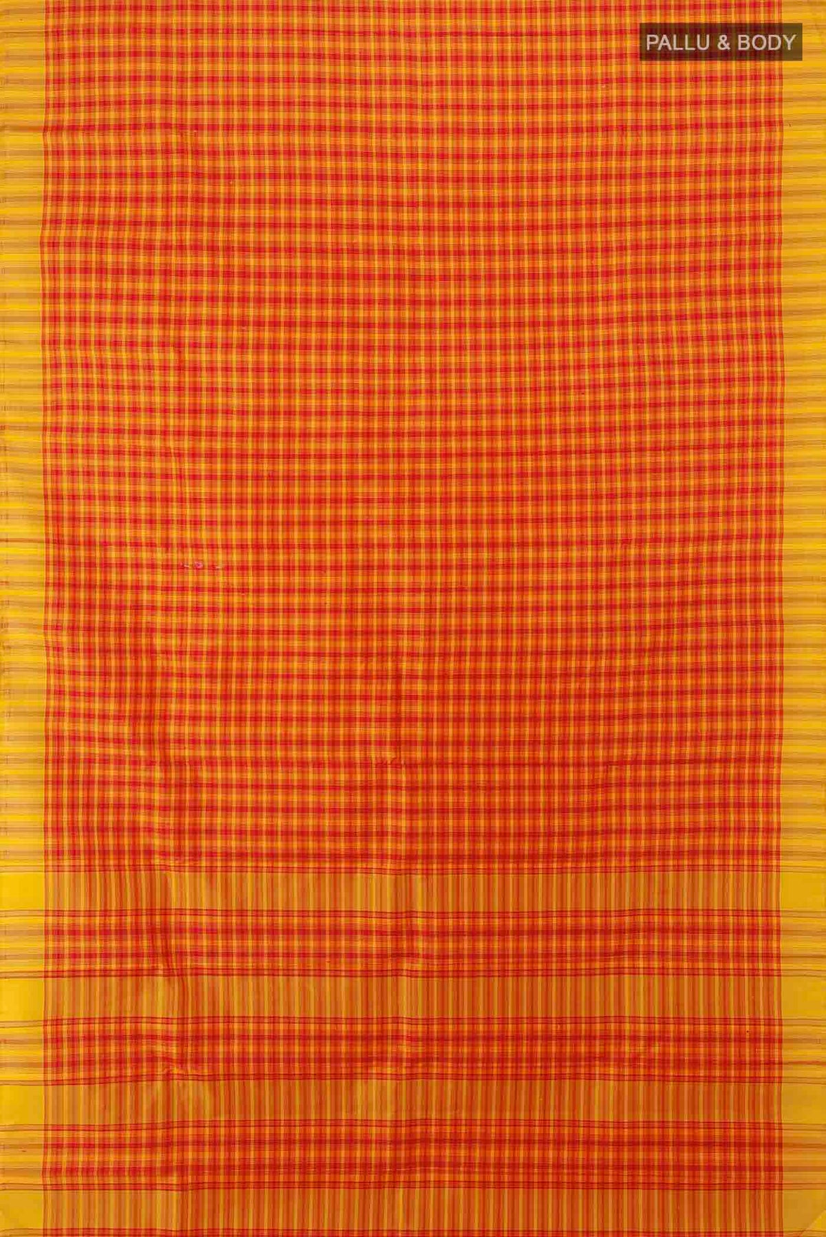 Flat view of Maroon Kanchipuram Silk Saree with Zari Butta on the body and Silk Border. 