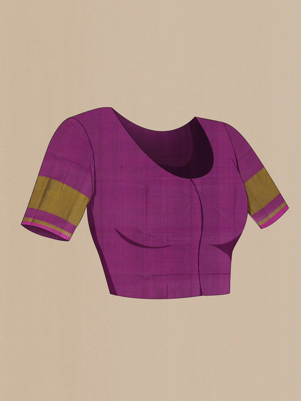 Close up image of the blouse of Multi Color Rajkot Patola Silk Saree with Ikat Print on the body and Silk Border. 