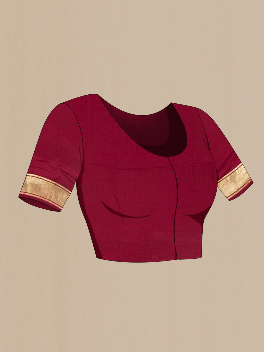 Close up image of the blouse of Multi Color Art Silk Saree with Embroidery on the body and Embroidery Border. 