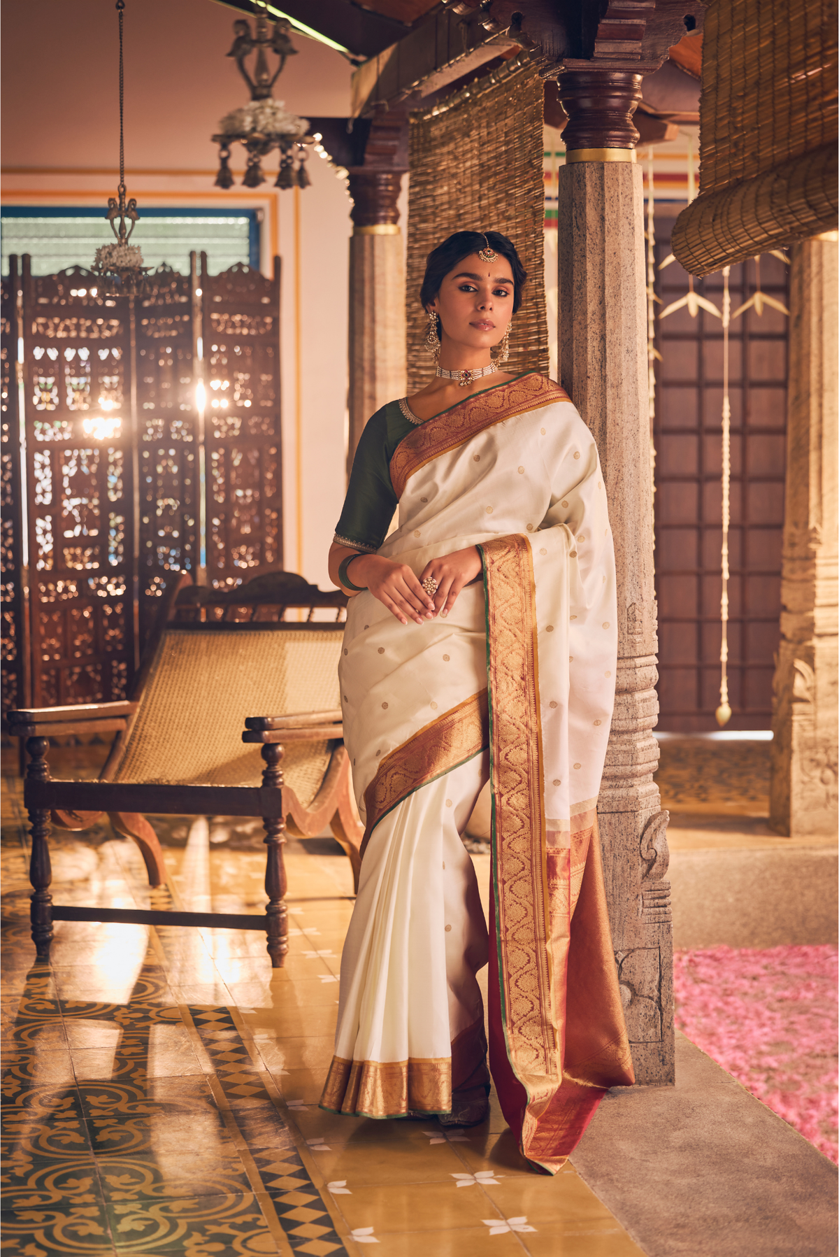 Suvarna- Pure Silk Pure Zari Off White Kanchipuram Saree