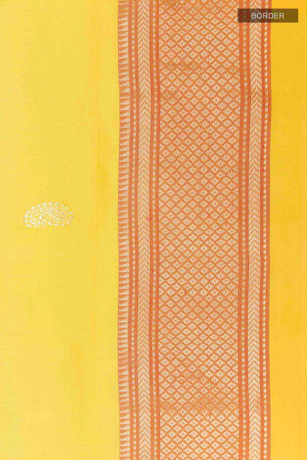 Border image of Yellow Dual Tone Paithani Silk Saree with Zari Butta on the body and Zari Border