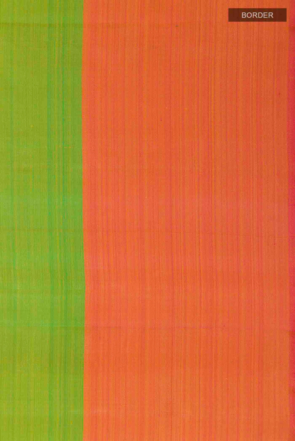 Border image of Green Kanchipuram Silk Saree with Zari Butta on the body and Zari Border