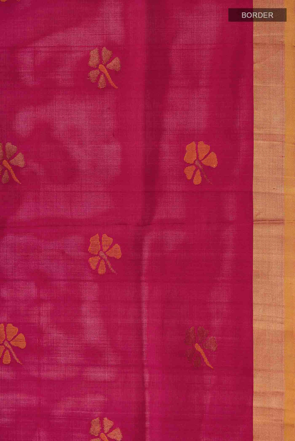 Border image of Maroon Uppada Silk Saree with Zari Butta on the body and Zari Border