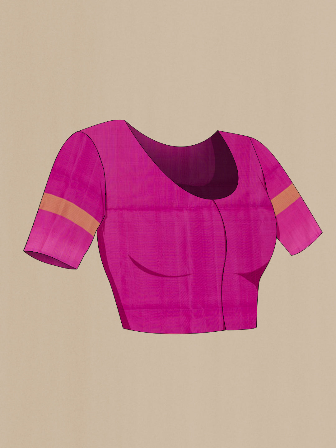 Close up image of the blouse of Yellow Soft Silk Saree with Pure Ikat on the body and Zari Border. 