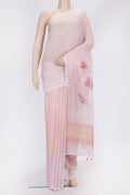 Rose Gold Dual Tone Kota Silk Saree with Zari Butta on the body and Without Border.  displayed on a mannequin