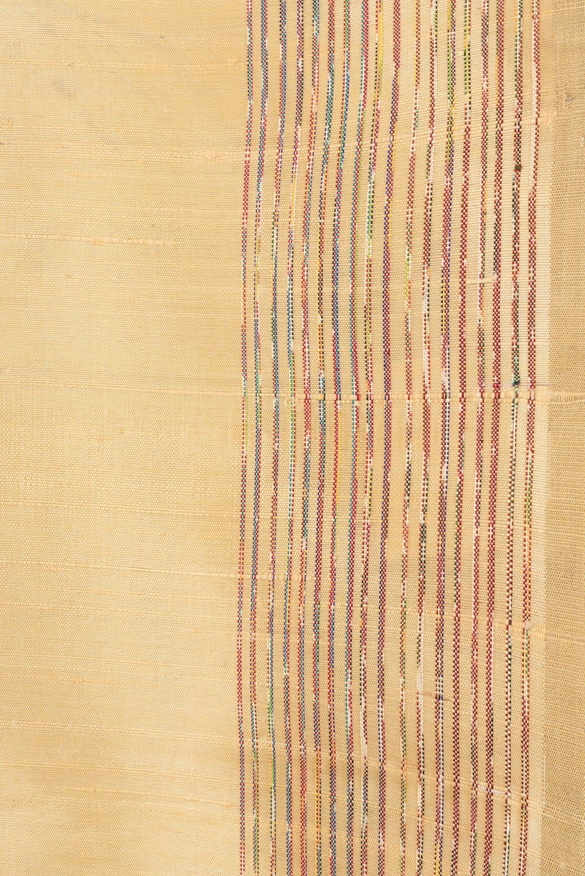 Border image of Sandal Dual Tone Raw Silk Saree with Plain Body and Zari And Thread Border. 
