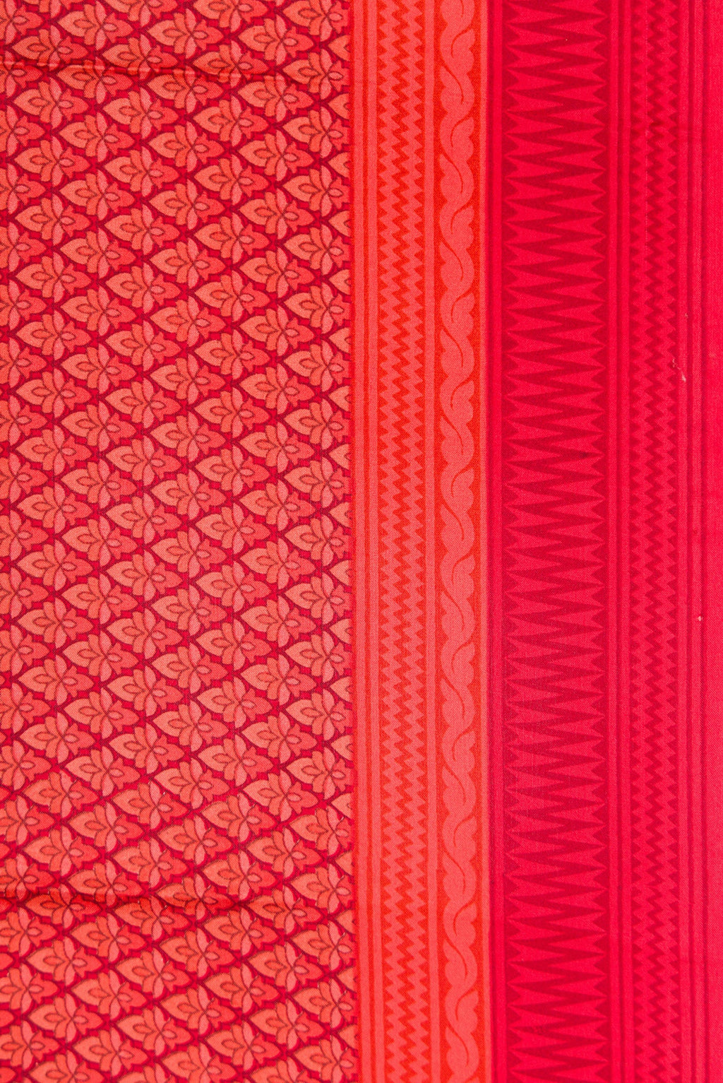 Border image of Red Dual Tone Printed Silk Saree with Printed design on the body and Printed Border. 