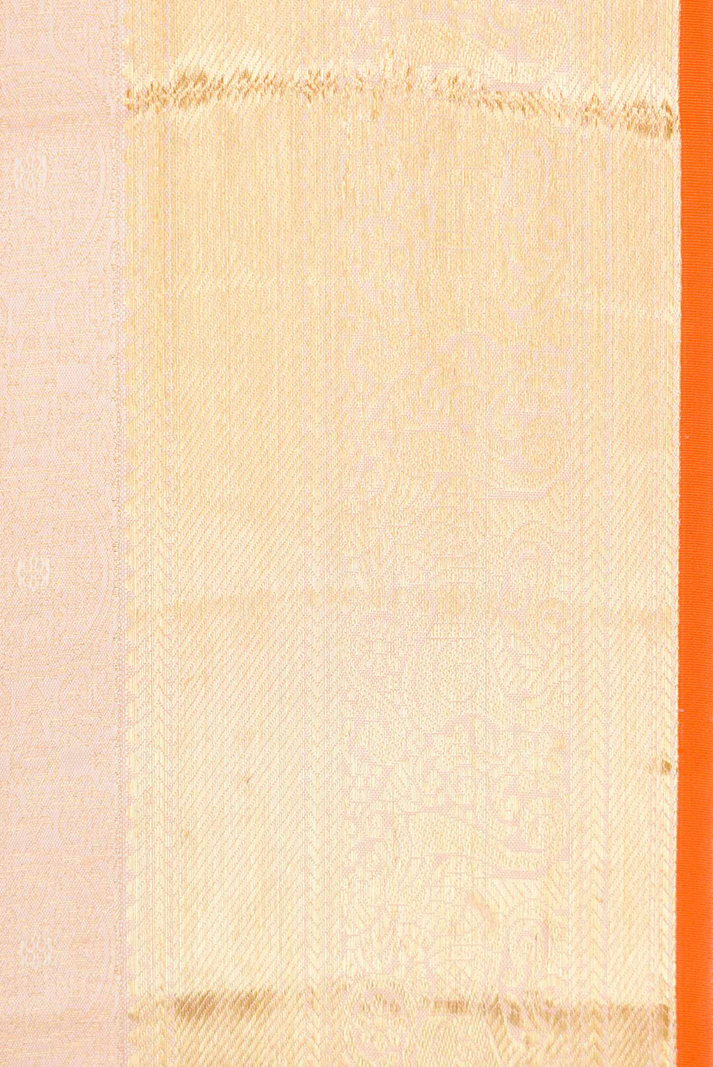 Border image of Golden Peach Dual Tone Kanchipuram Silk Saree with Zari Brocade on the body and Zari Border