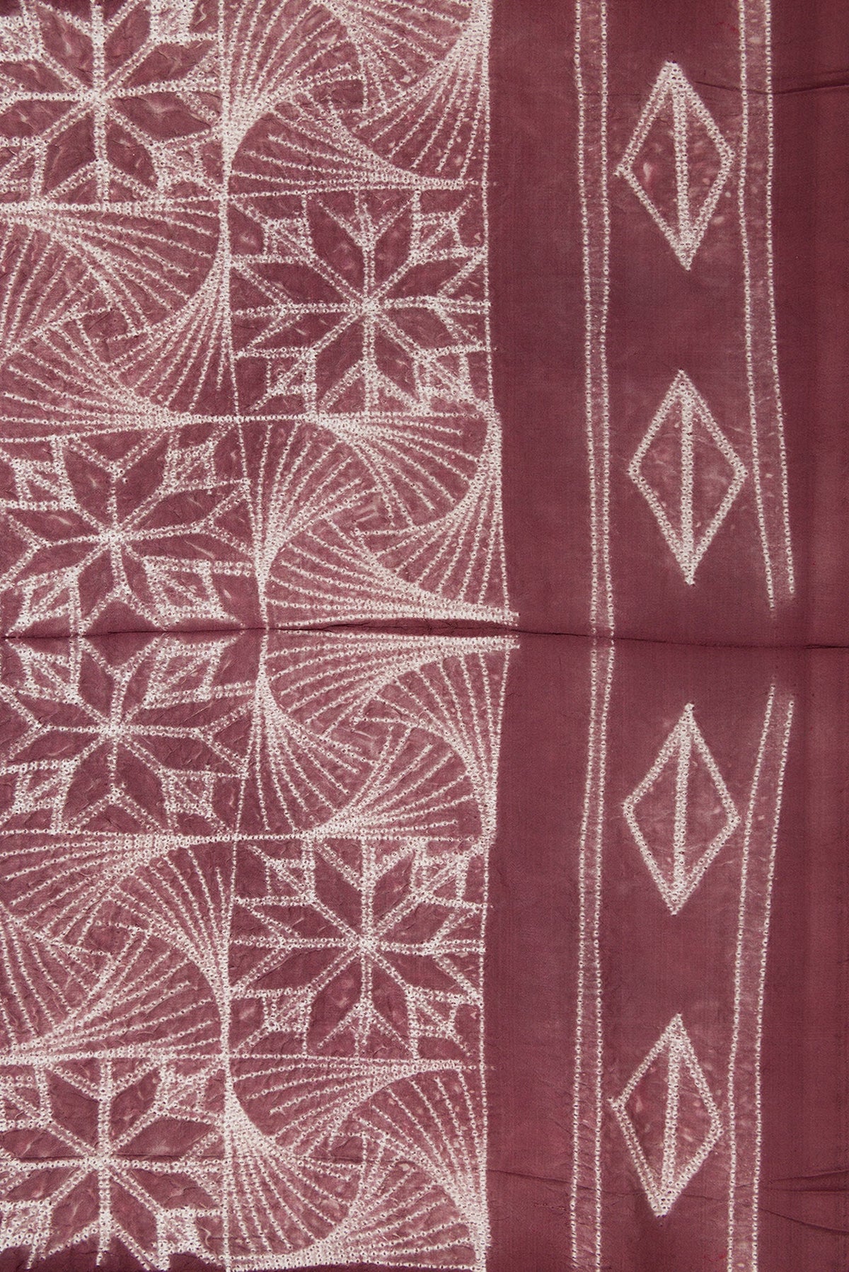 Border image of Brown Dual Tone Tussar Silk Saree with Printed design on the body and Printed Border. 
