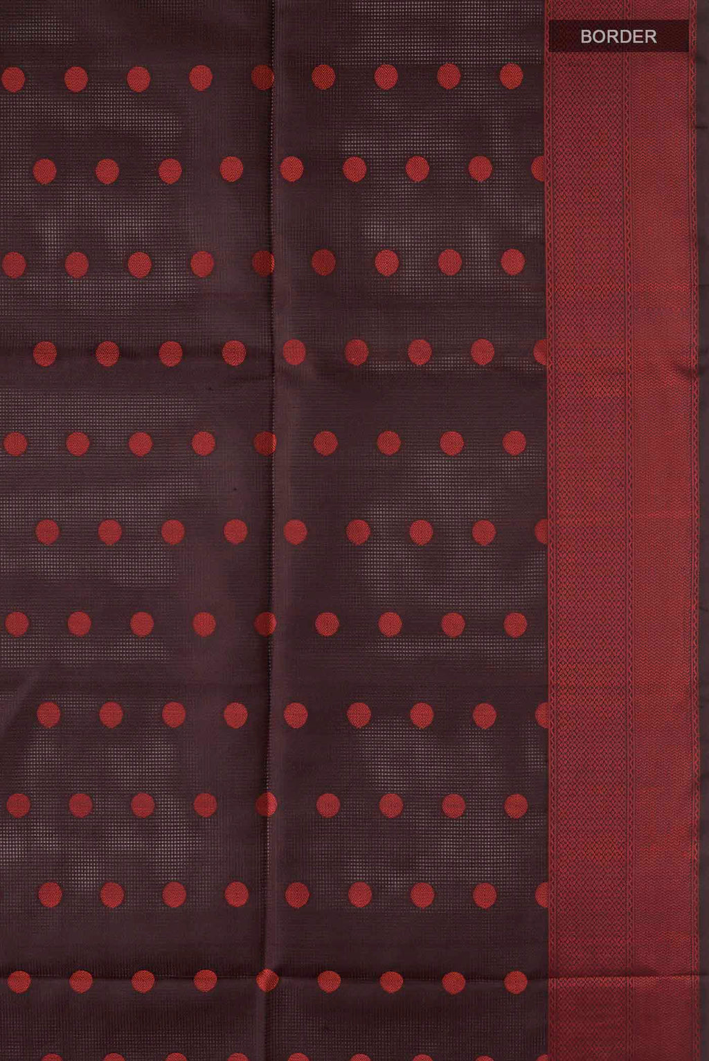 Border image of Brown Soft Silk Saree with Thread Butta on the body and Thread Border