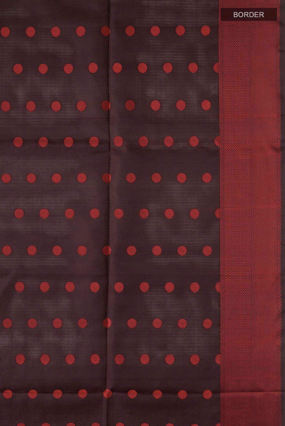 Border image of Brown Soft Silk Saree with Thread Butta on the body and Thread Border