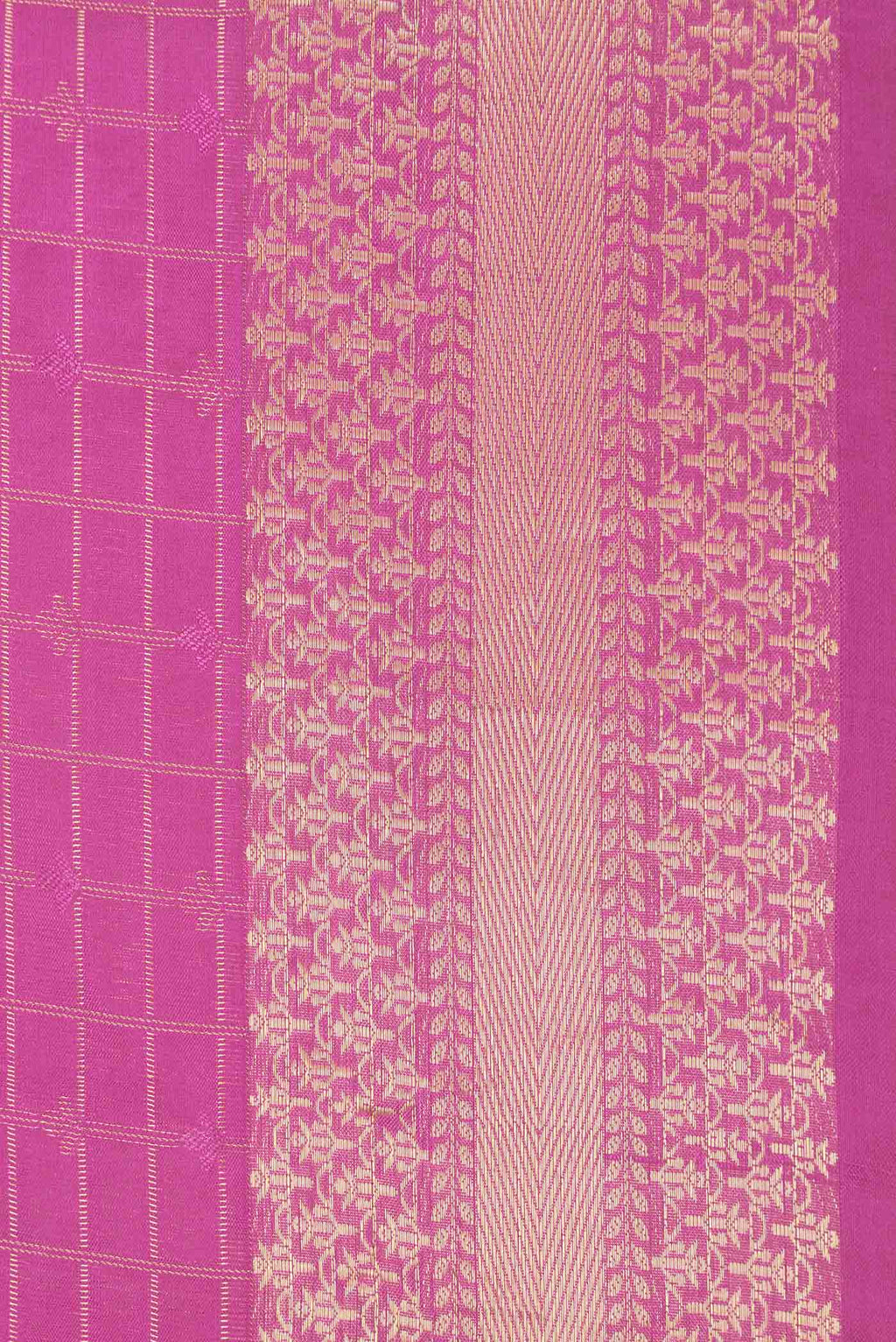 Border image of Pink Dual Tone Soft Silk Saree with Zari Brocade on the body and Zari Border