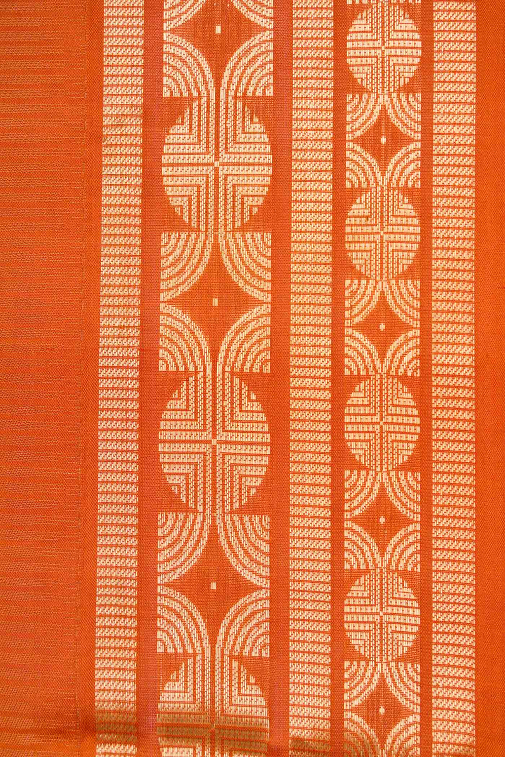 Border image of Mustard Dual Tone Soft Silk Saree with Stripes on the body and Zari Border