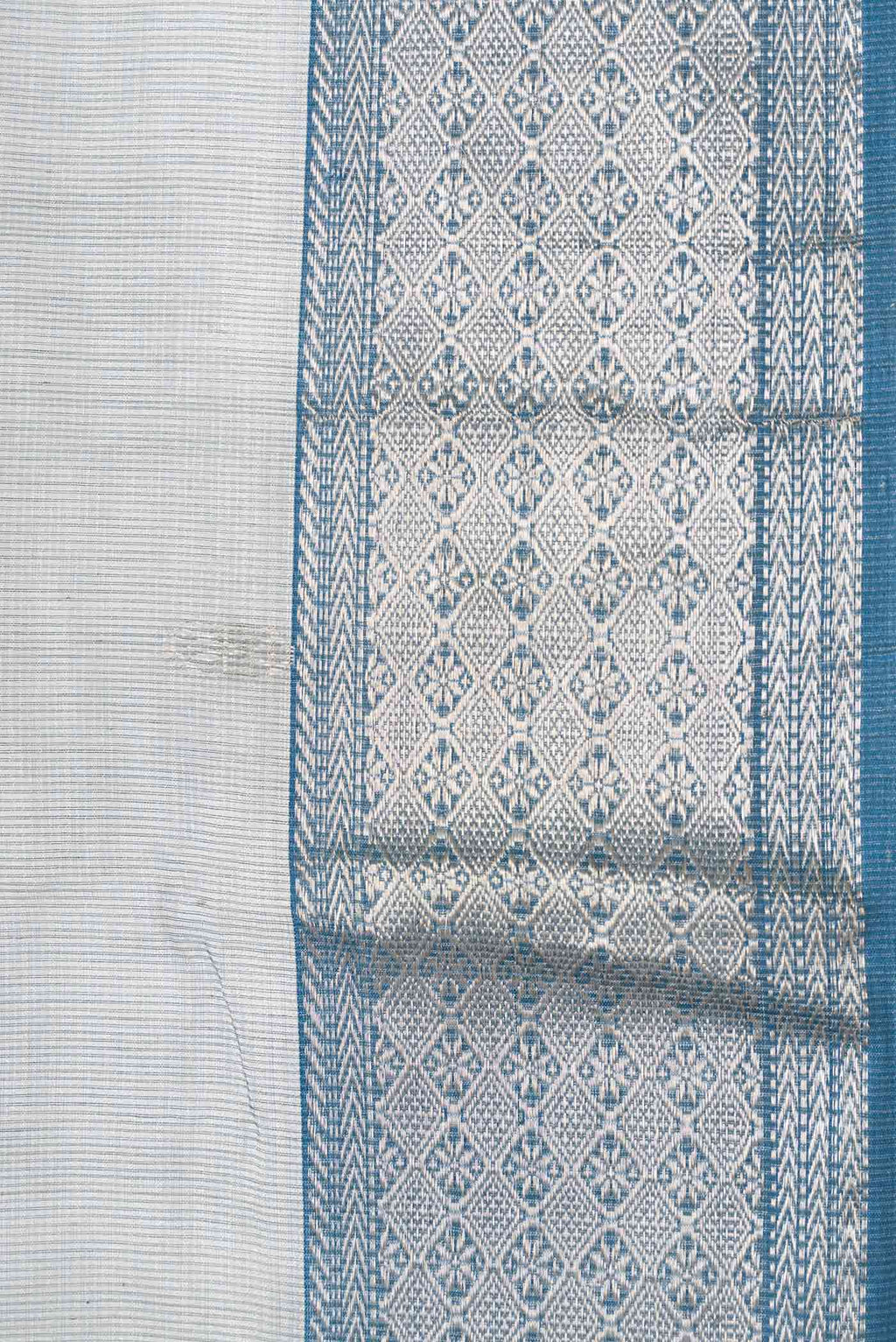 Border image of Grey Dual Tone Kota Silk Saree with Zari Butta on the body and Zari Border