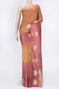 Multi Color Tussar Saree with Zari Butta on the body and Fancy Border displayed on a mannequin