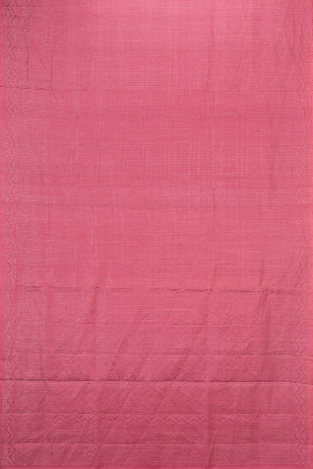 Flat view of Rani Pink Dual Tone Soft Silk Saree with Zari Brocade on the body and Zari Border