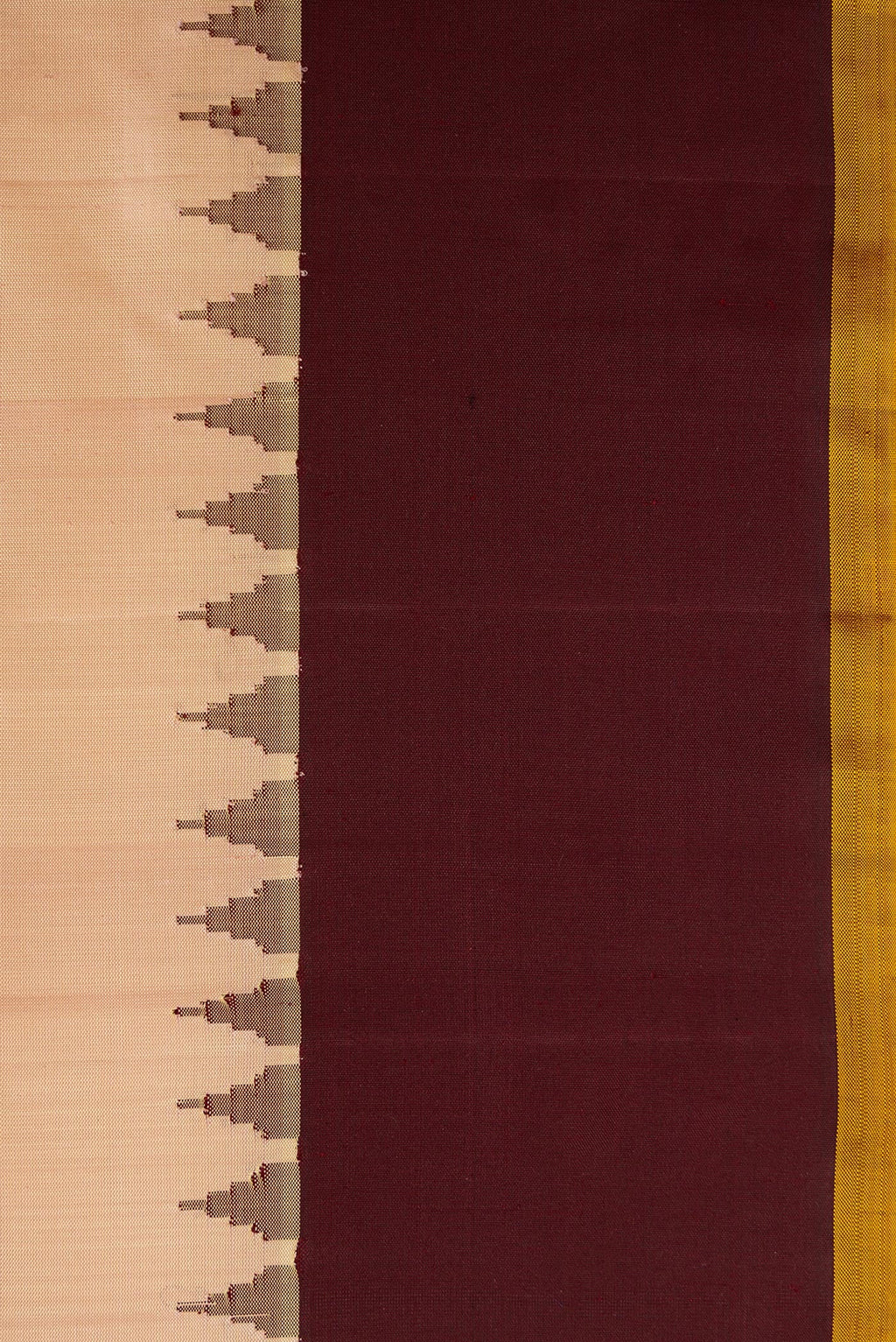 Border image of Sandal Dual Tone Gadwal Silk Saree with Plain Body and Plain Border. 