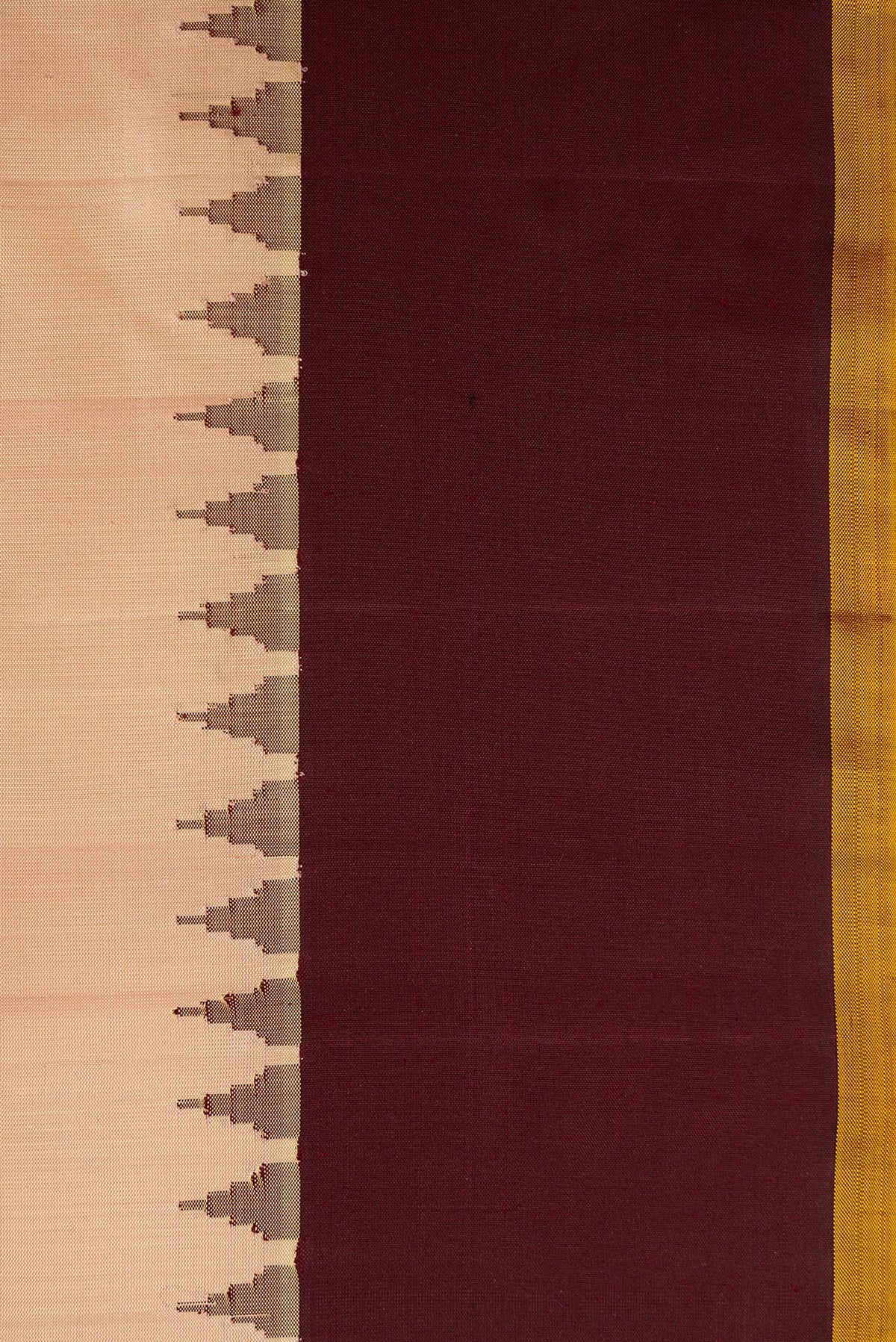 Border image of Sandal Dual Tone Gadwal Silk Saree with Plain Body and Plain Border. 