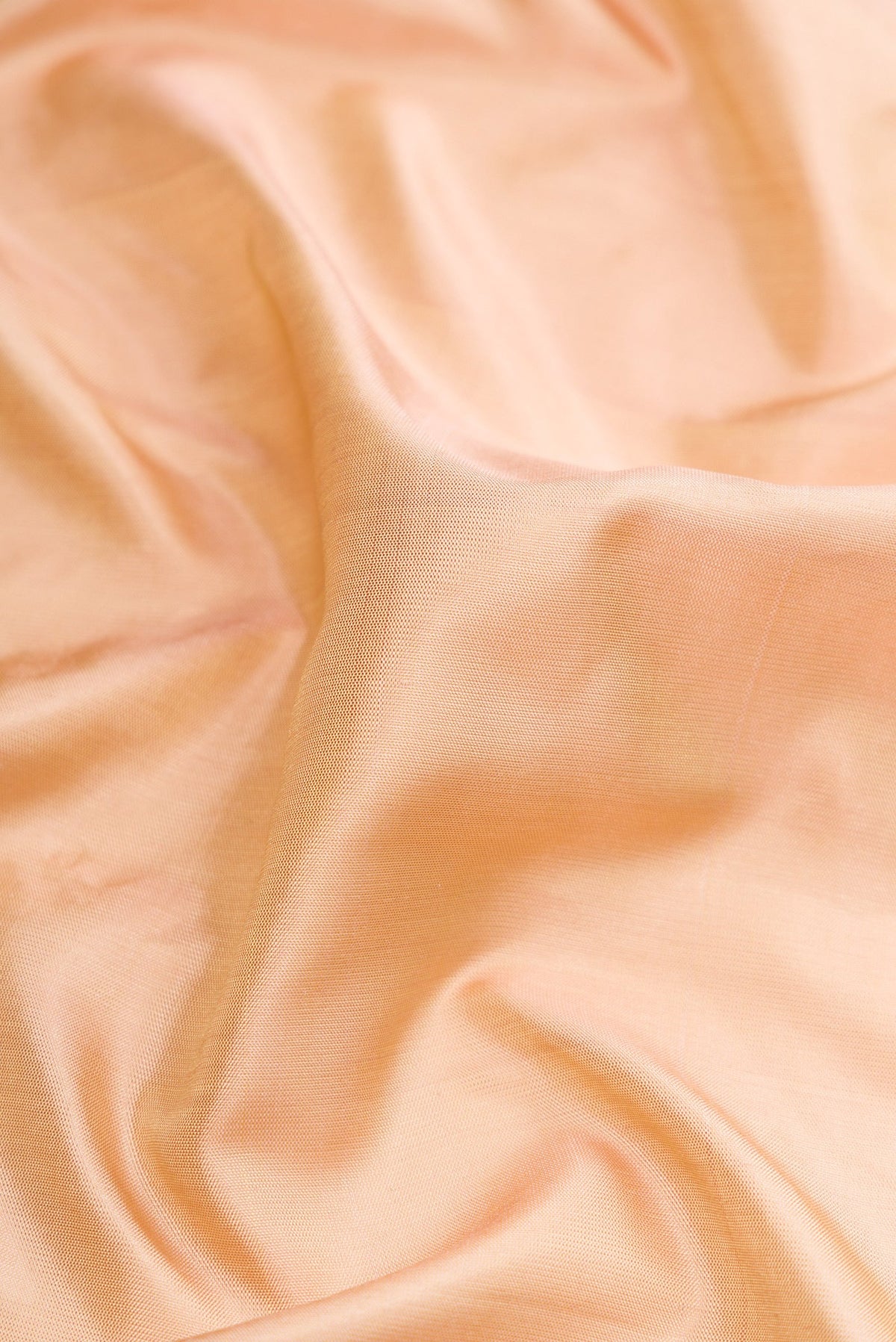Close up of Sandal Dual Tone Gadwal Silk Saree with Plain Body and Plain Border.  displaying folds