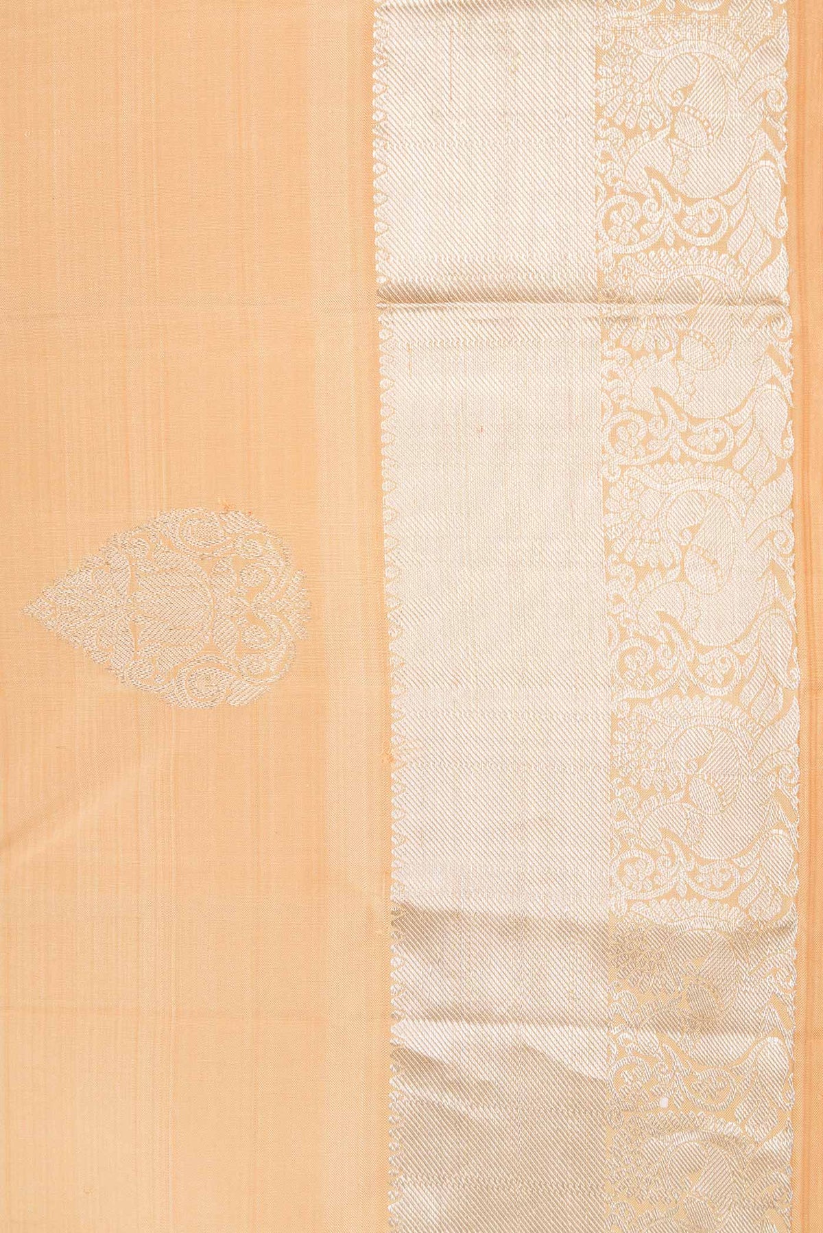 Border image of Sandal Dual Tone Kanchipuram Silk Saree with Zari Butta on the body and Zari Border