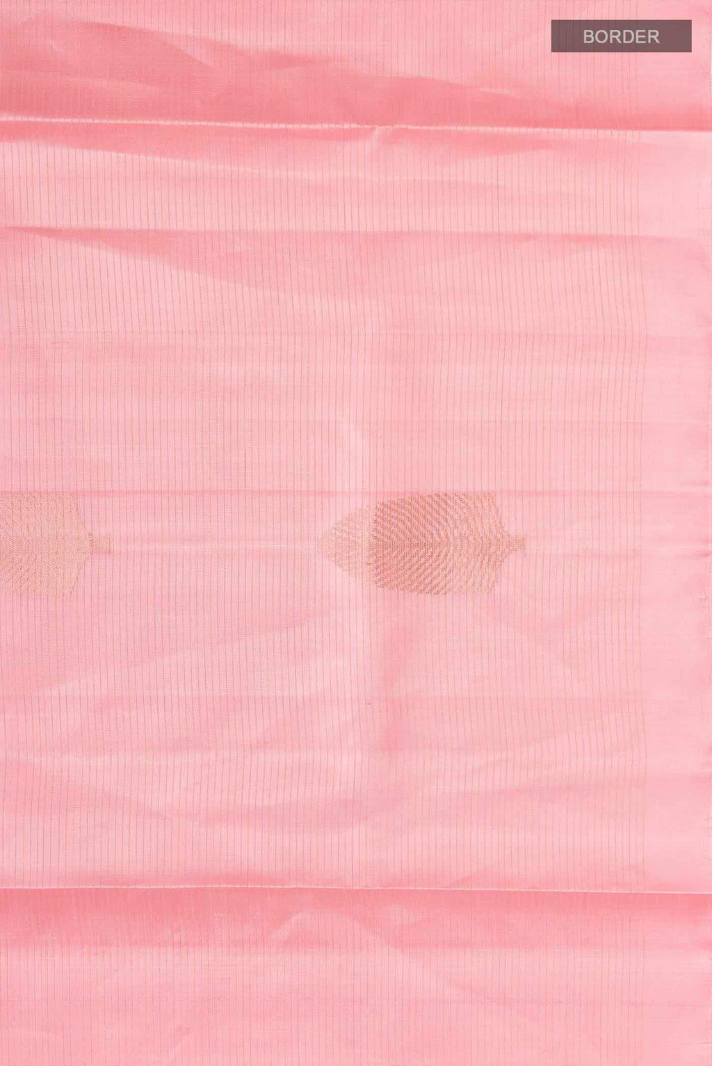 Border image of Rose pink Soft Silk Saree with Zari Butta on the body and Without Border
