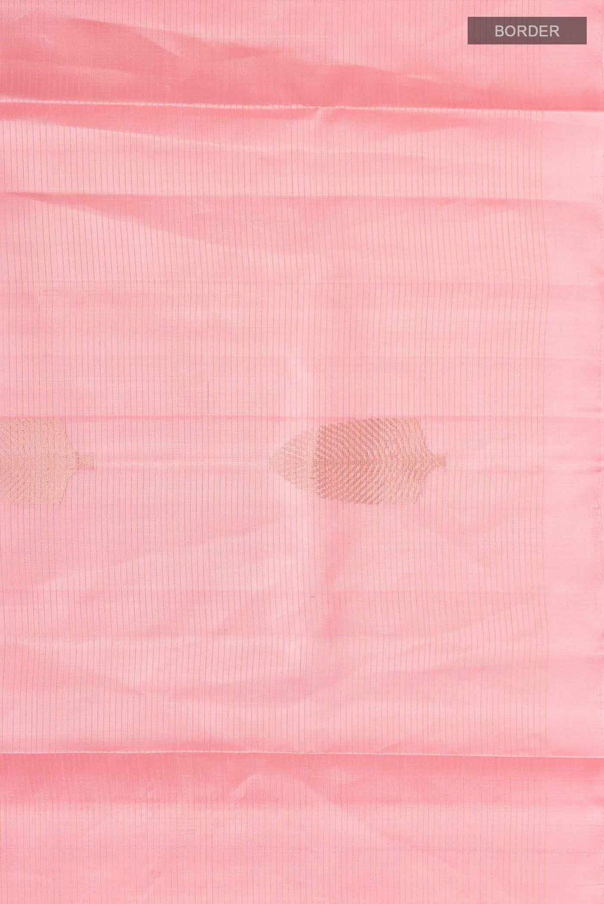 Border image of Rose pink Soft Silk Saree with Zari Butta on the body and Without Border