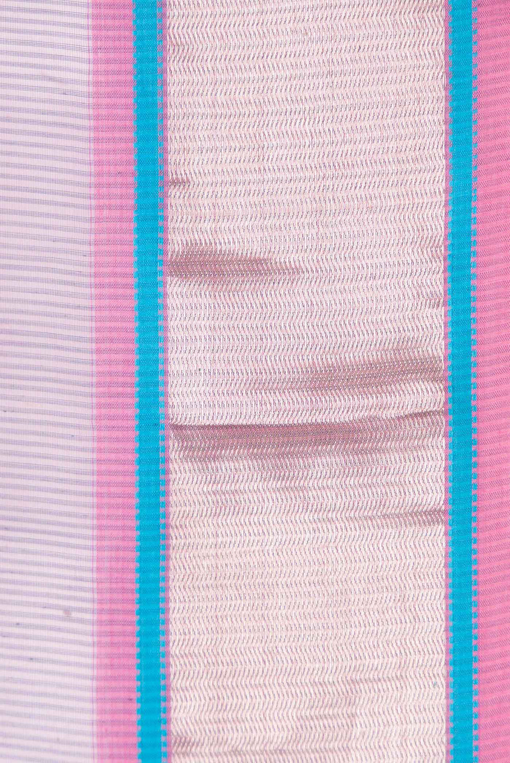 Border image of Lavender Dual Tone Silk Cotton Saree with Checked design on the body and Zari Border