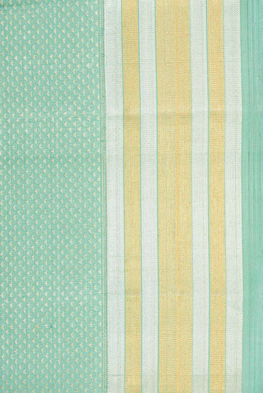 Border image of Light Blue Kanchipuram Silk Saree with Zari Brocade on the body and Zari Border