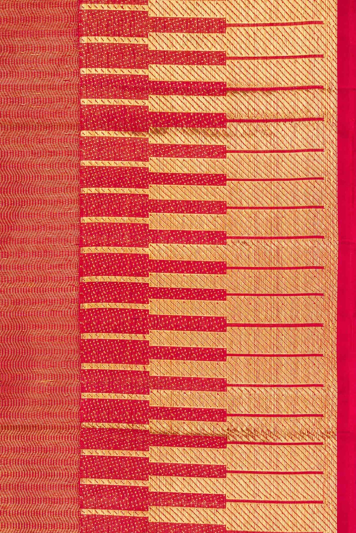 Border image of Maroon Dual Tone Kanchipuram Silk Saree with Zari Brocade on the body and Zari Border