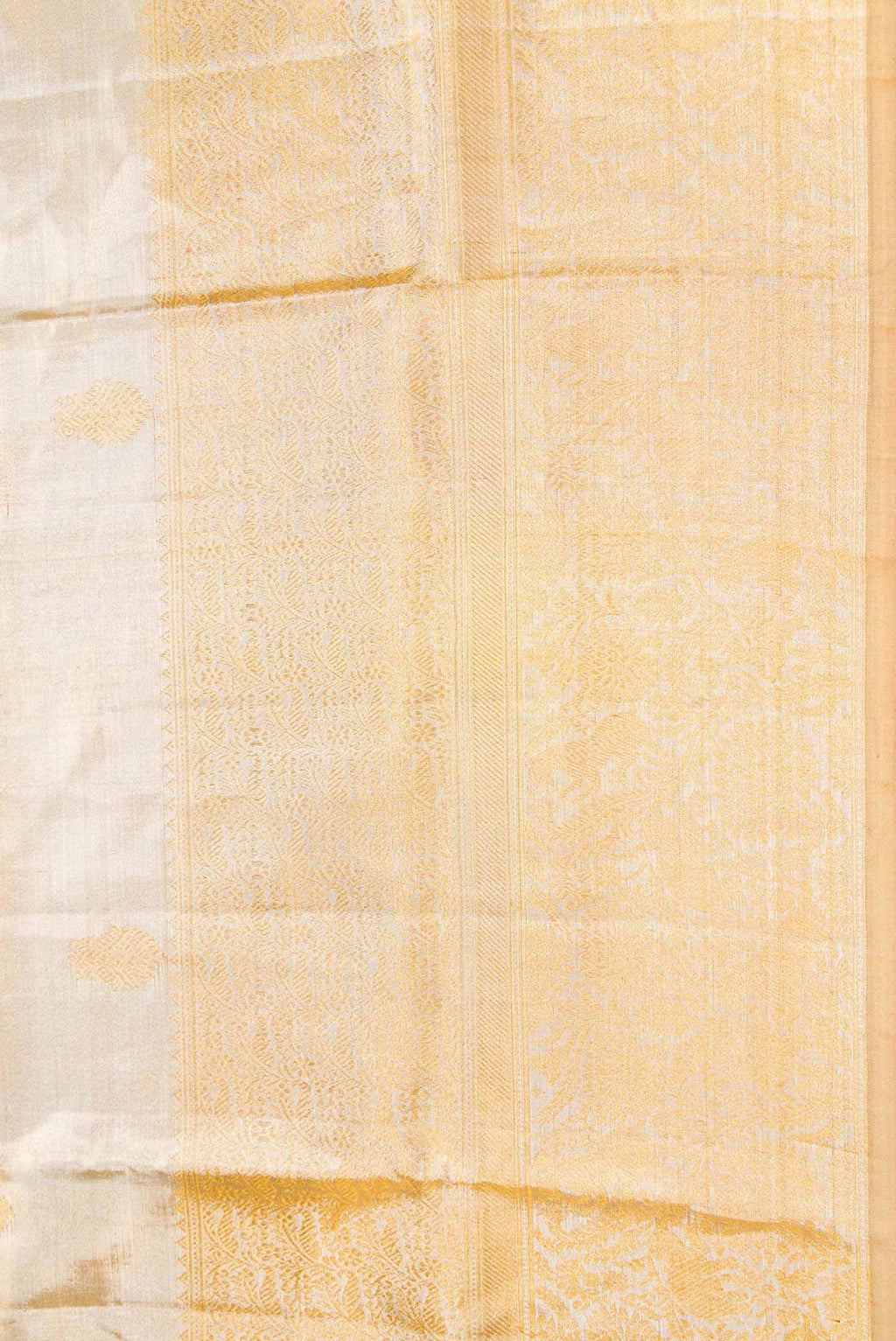 Border image of Sandal Dual Tone Kanchipuram Tissue Silk Saree with Zari Brocade on the body and Zari Border