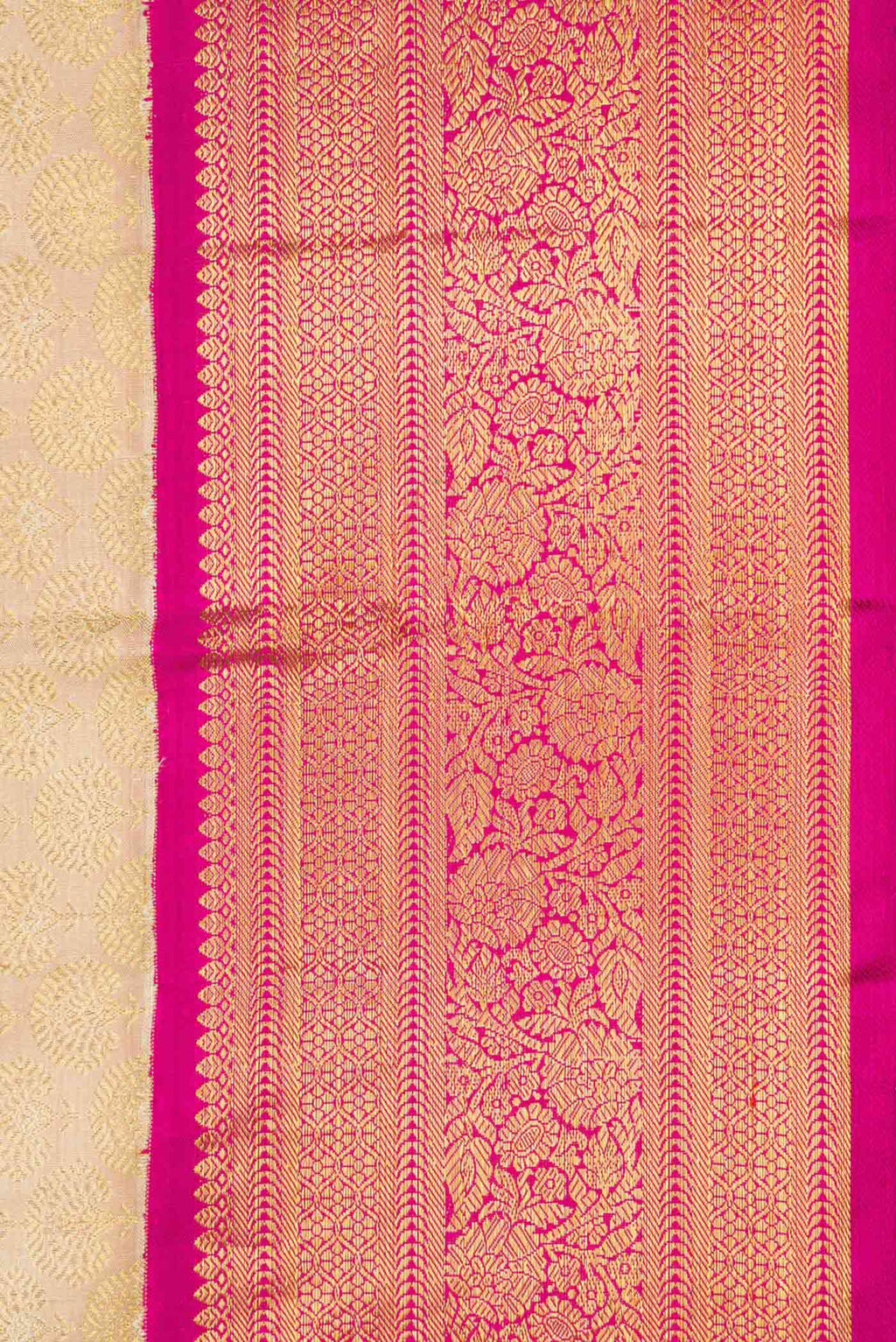 Border image of Sandal Dual Tone Kanchipuram Silk Saree with Zari Brocade on the body and Zari Border