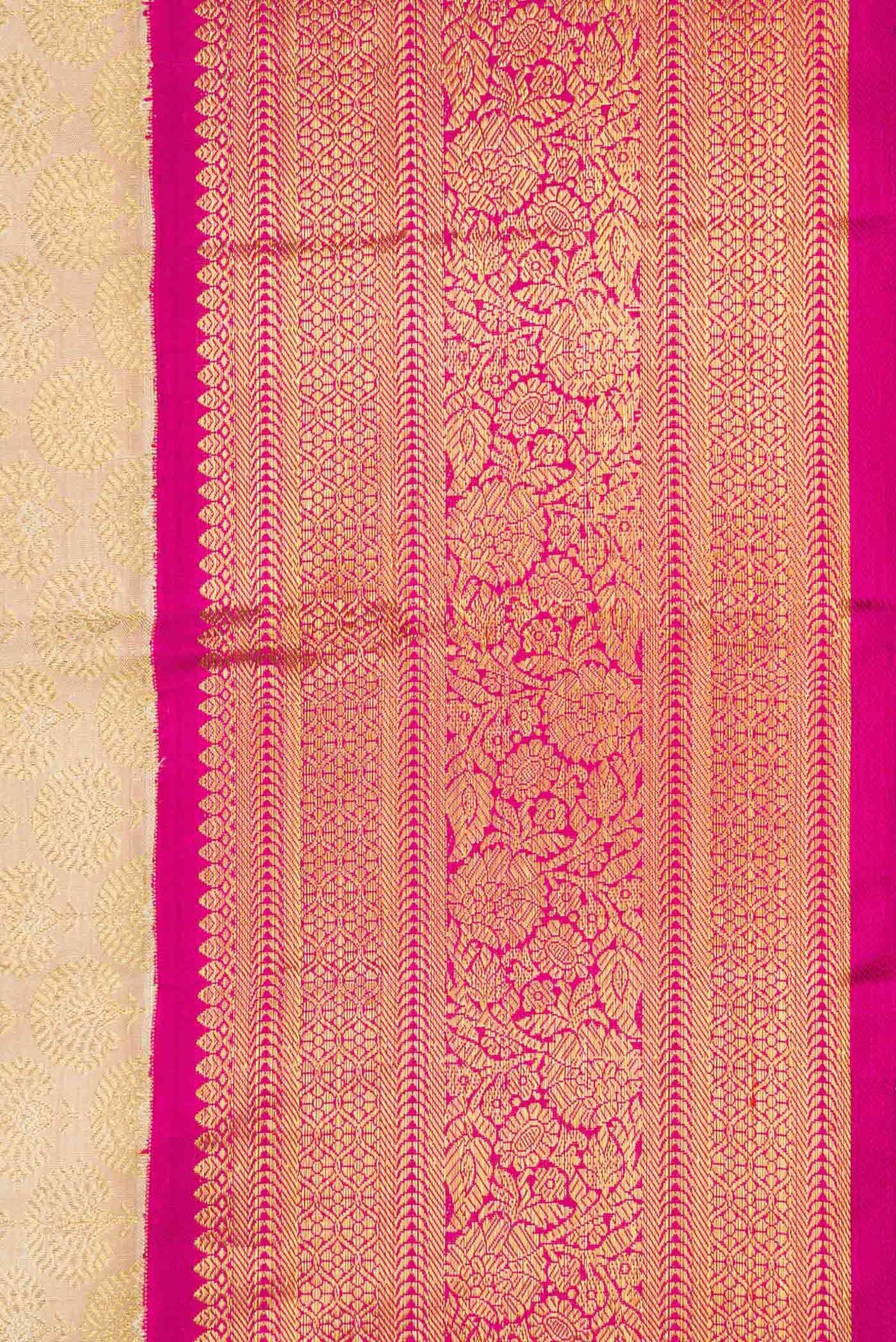 Border image of Sandal Dual Tone Kanchipuram Silk Saree with Zari Brocade on the body and Zari Border