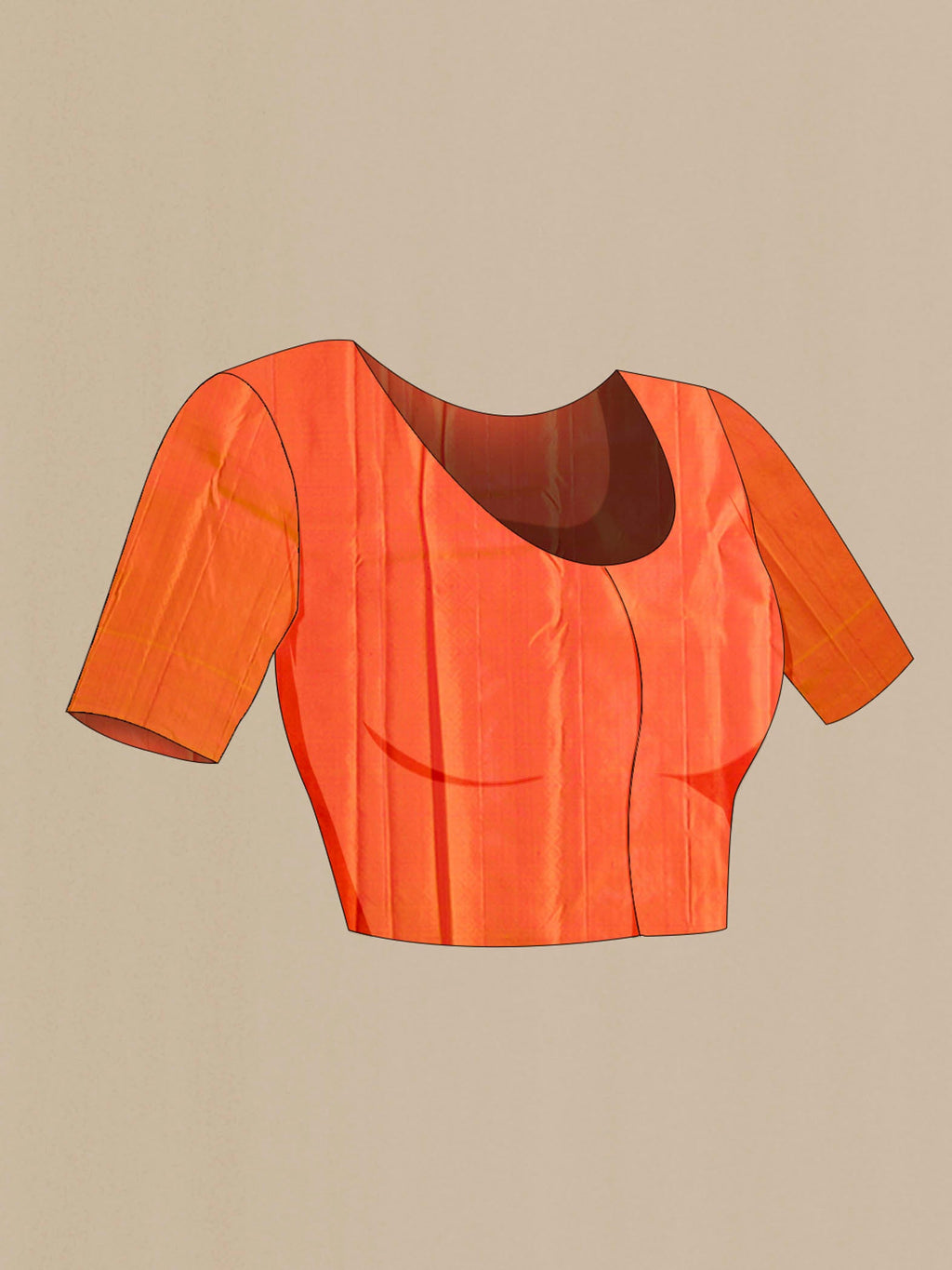 Close up image of the blouse of Pink Kanchipuram Silk Saree with Jacquard design on the body and Zari Border