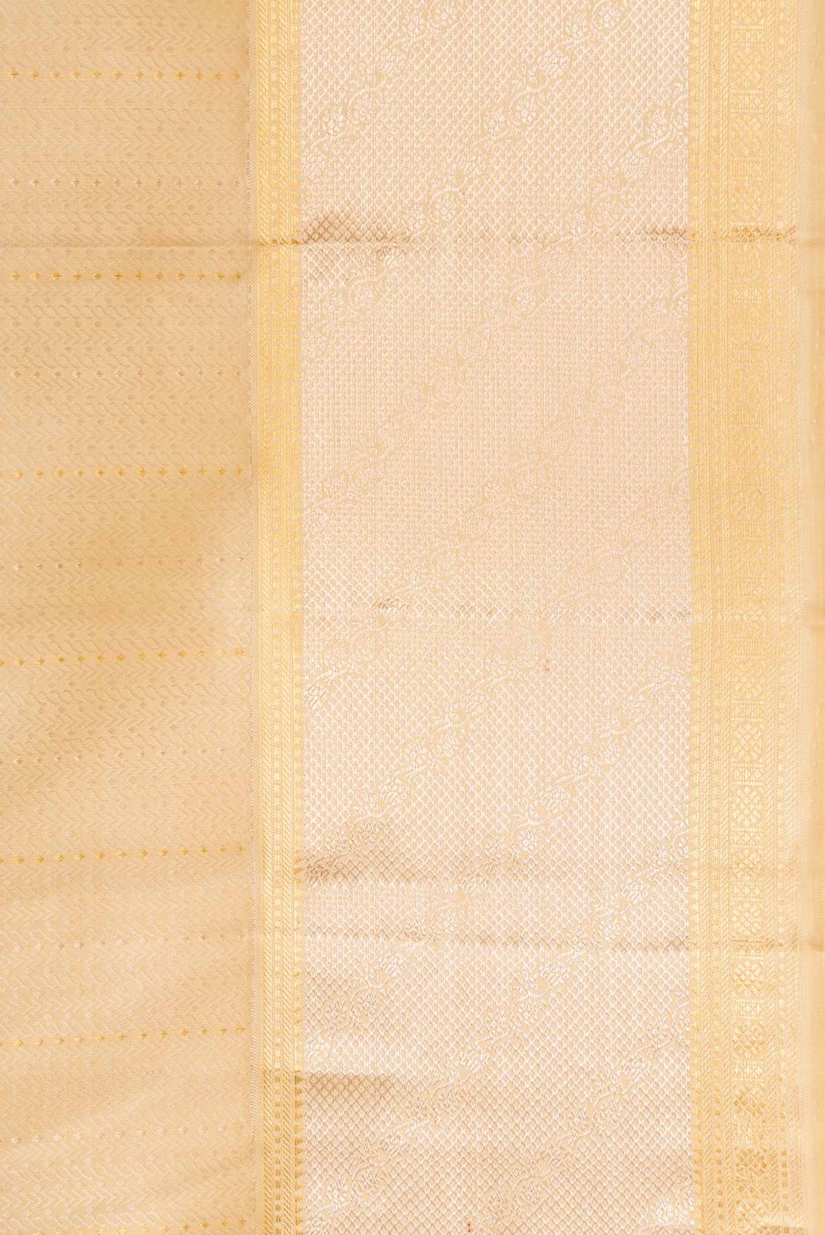 Border image of Sandal Dual Tone Kanjivaram Silk Saree with Jacquard With Zari Butta on the body and Zari Border. 